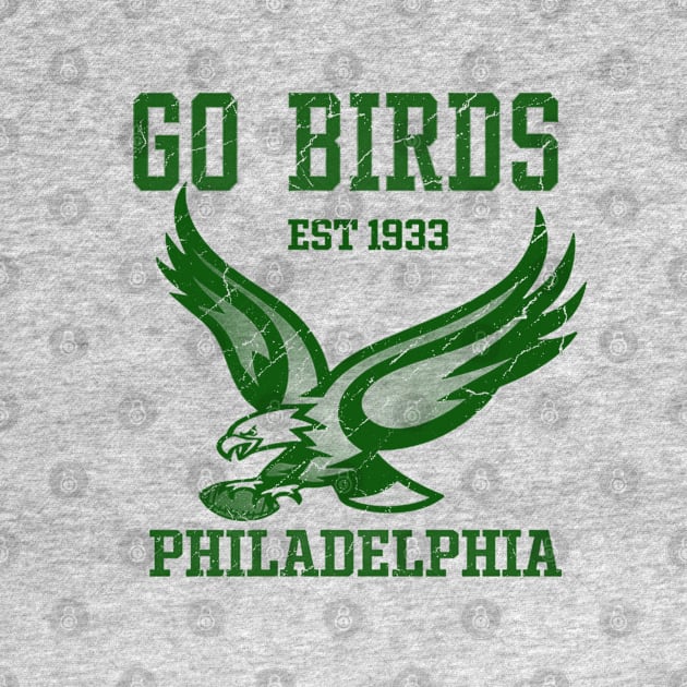 go birds - philadelphia vintage look - green solid style by Loreatees